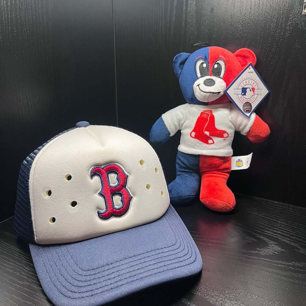 Boston Red Sox Heinz 47 Brand Trucker Hat Snapback + MLB Plush Bear
